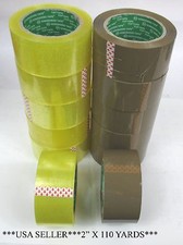 LOT OF 6,12,36,72 ROLLS-2" X 110 YARDS 100 M CARTON SEALPACKING TAPE-TP110