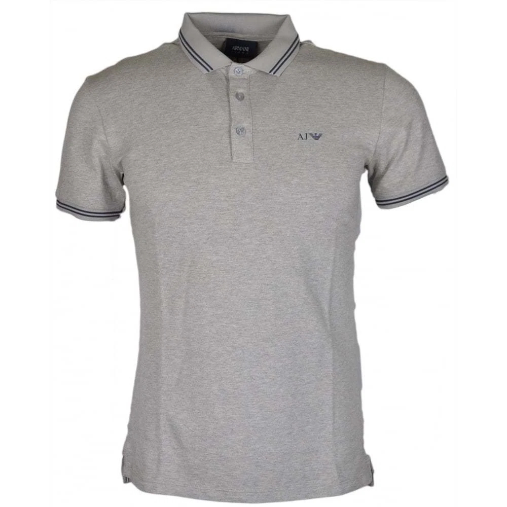 Armani Jeans Mens Light Grey Cotton Slim-Fit Polo Shirt All | eBay