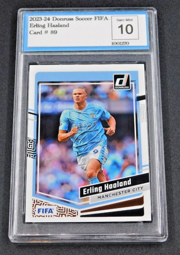 2023-24 Donruss Soccer FIFA Erling Haaland Card #89 GEM MINT 10