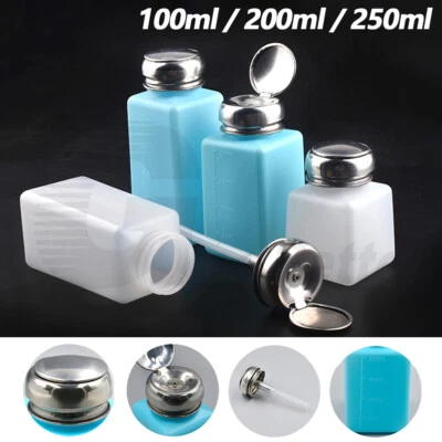 Empty Pump Dispenser Plastic Bottle Liquid Nail Polish Acetone Remover Alcohol