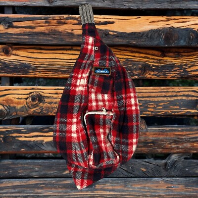 Kavu Red white Blue Plaid Sling Bag Kavu Red/White/Blue Plaid Crossbody Bag | eBay main image 2
