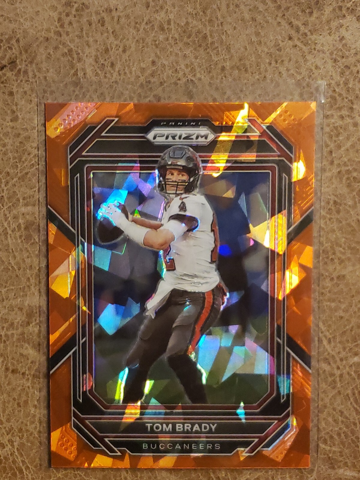 2022 Panini Prizm Tom Brady Orange Cracked ice #273