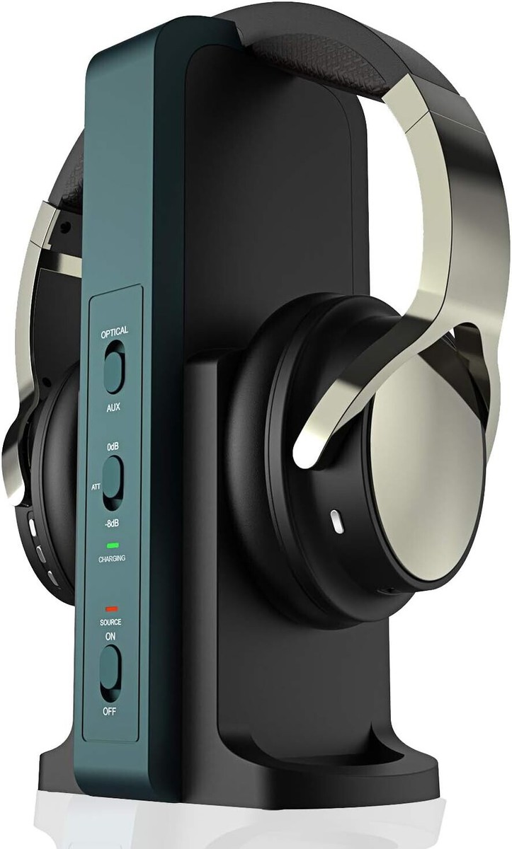 Wireless Headphones for TV Watching with Charging RF Transmitter