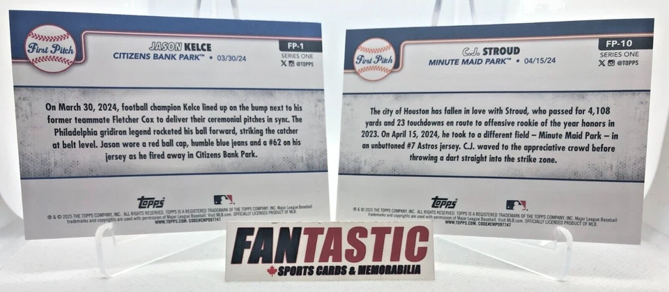 2025 Topps Series 1 2024 First Pitch Insert Card YOU PICK Combined Shipping avai - Image 2 of 2