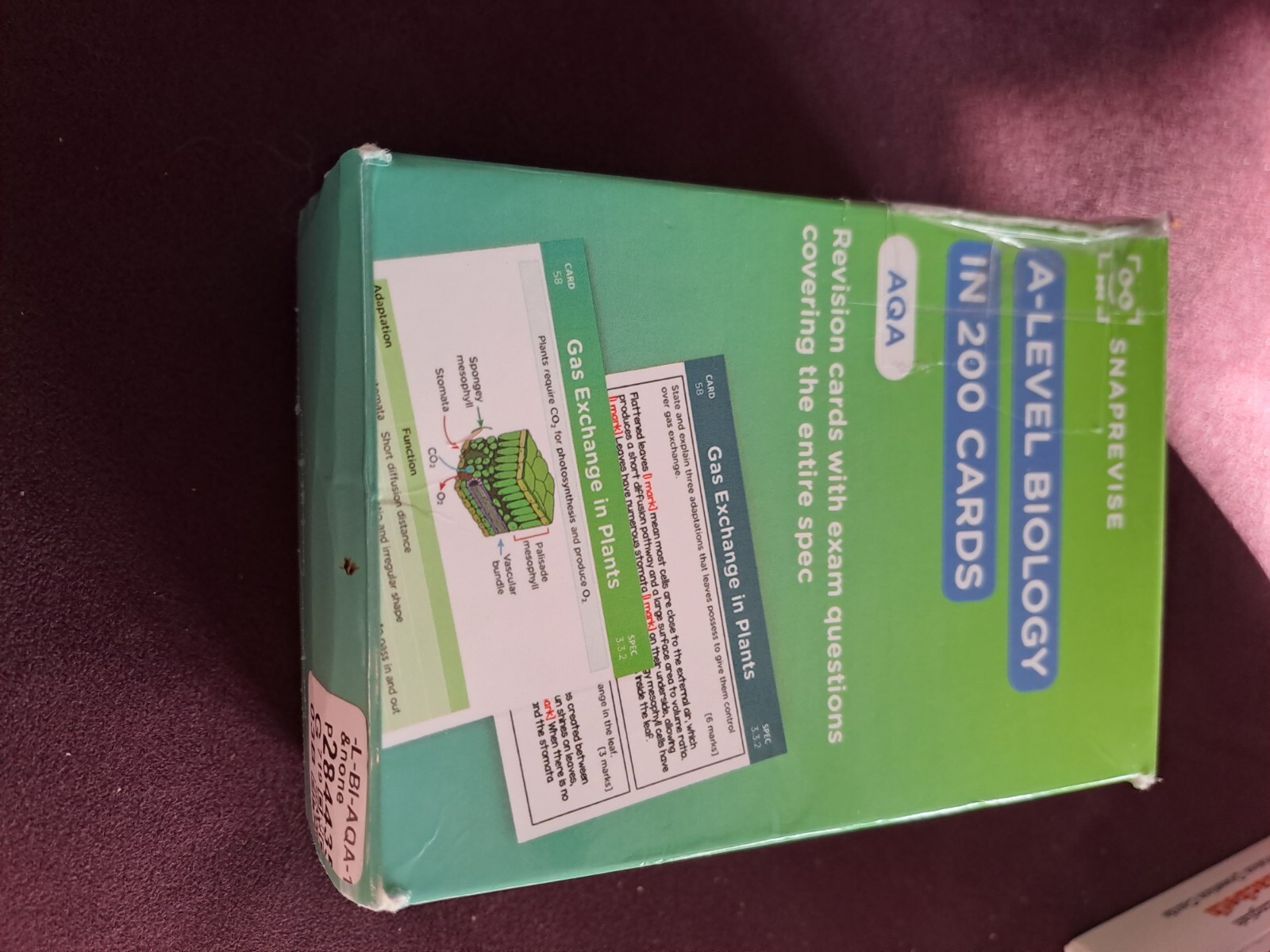 SNAP revise A Level Biology revision cards AQA eBay