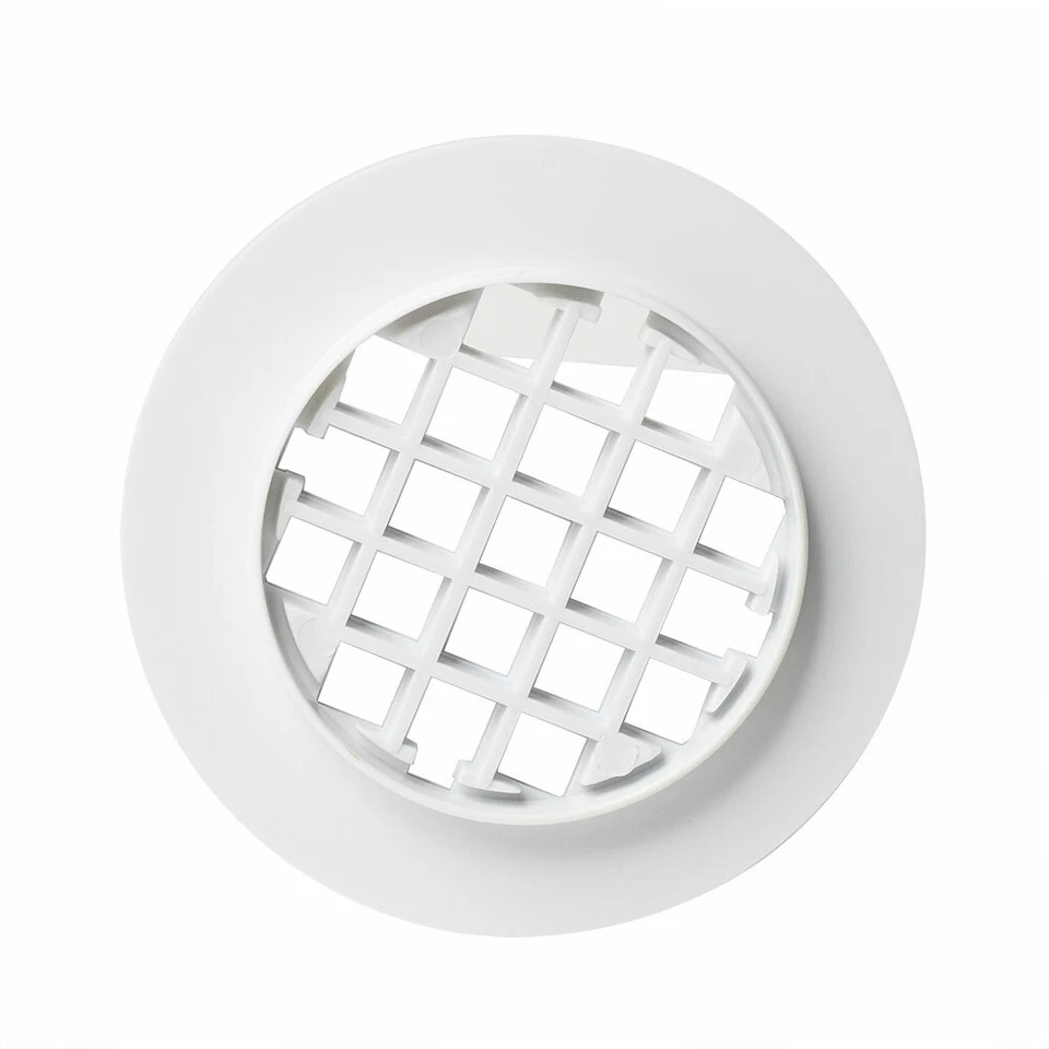 THRIFCO PLUMBING Thrifco 4401249 4-1/4" White Plastic Strainer - Shower Drain Square Grid