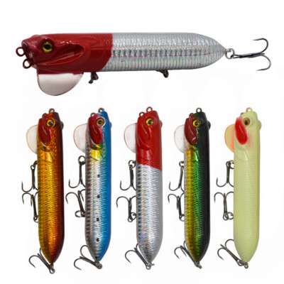 5PCS/Lot 12cm/27g Fishing Hard Bait Top Water Popper Lure Bass Crankbait Wobbler