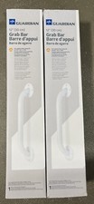 Medline Guardian 12 Bath Grab Bar, White Powder Coated Carbon Steel Bar, 2-Pack