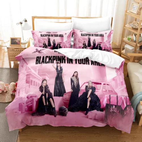 BLACKPINK K-POP Doona Duvet Cover Bedding Set Pillowcase Single Double Queen - Picture 2 of 31