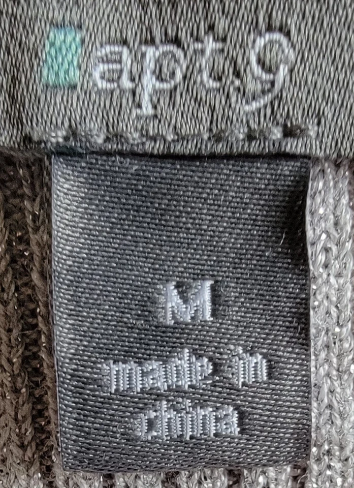 Apt 9 Mujer Suéter Camisa Top Blusa Talla M Mediana Marrón Plata Foto 2 de 4