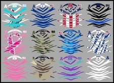 FULL SIZE Memphis Tigers Helmet Alternate Decals - 20 designs to choose from