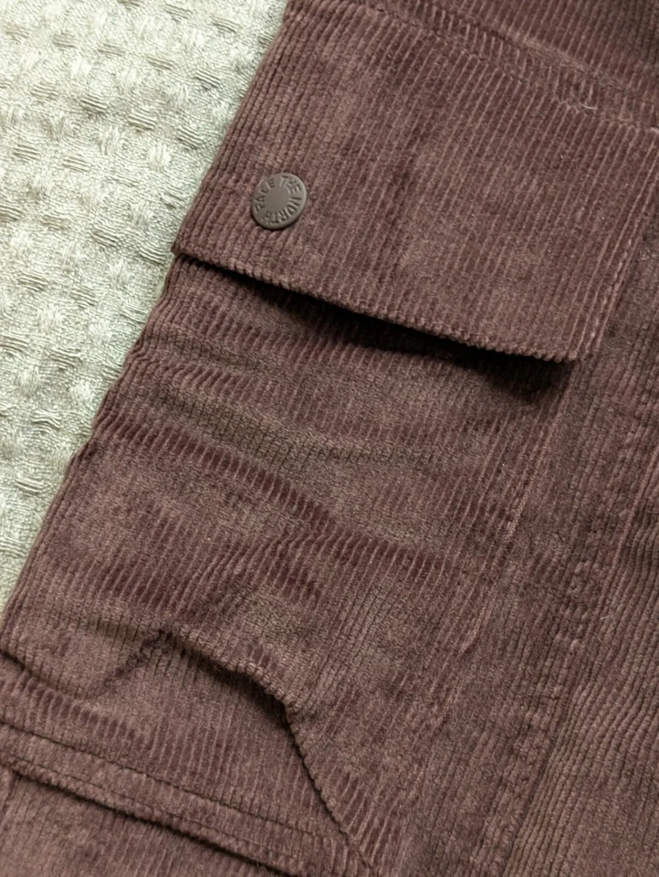 Pantalones cargo North Face para mujer 2 calces 25x25 marrón pana cable utilitario pierna ancha Foto 3 de 4