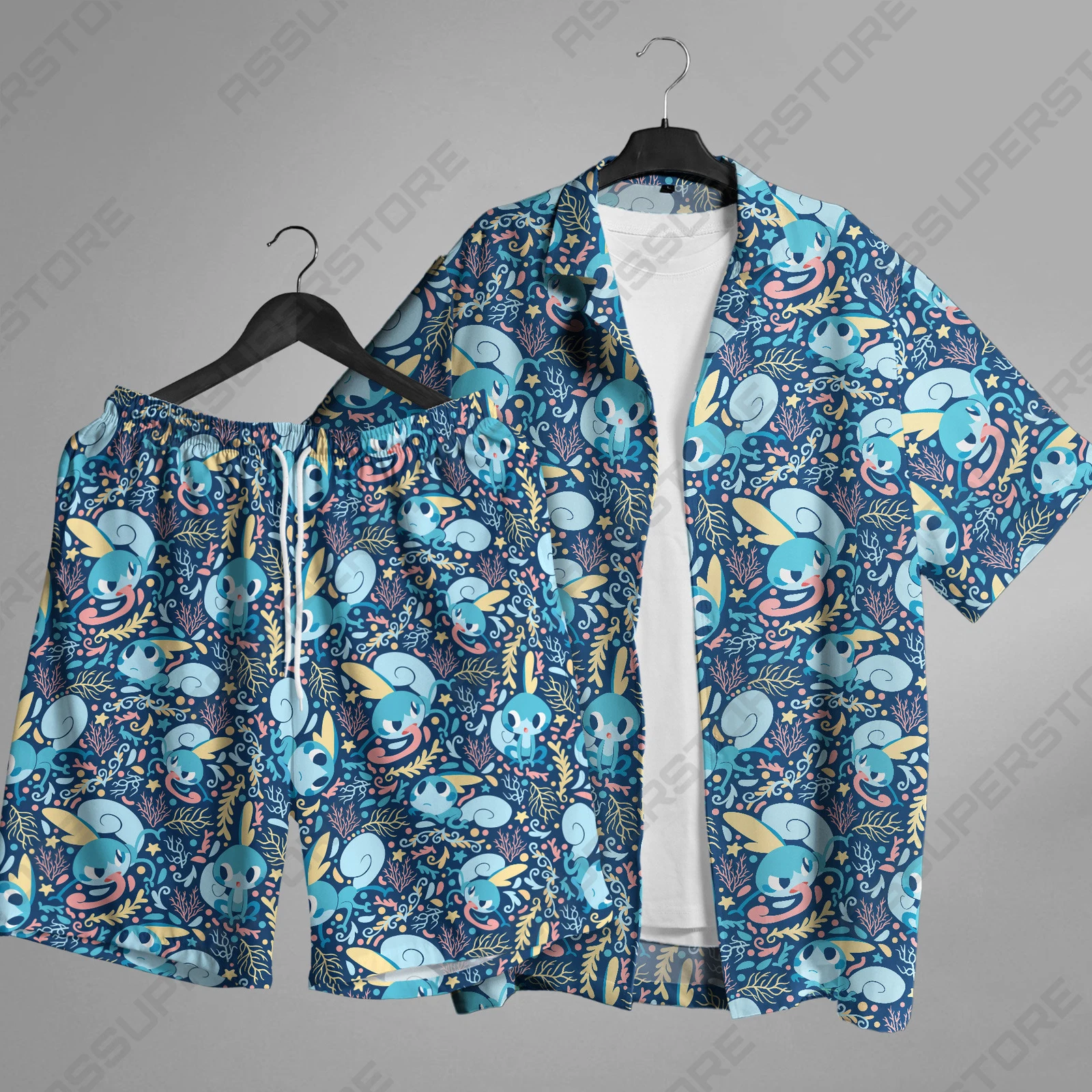 Sobble Hawaiian Button-Up Shirt Water Sobble Shirt Gift
