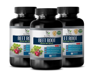athletic performance blend - BEET ROOT 1000mg - organic nitric oxide 3 Bottles