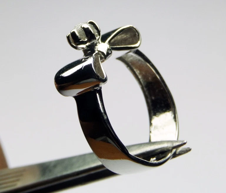 Anillo de diamantes en bruto gris natural de 0,80 quilates, anillo de diamant... - Imagen 2 de 4