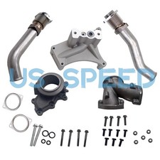 Bellowed Up Pipes Housing Turbo Pedestal Fit 1999.5-2003 Ford 7.3l Powerstroke
