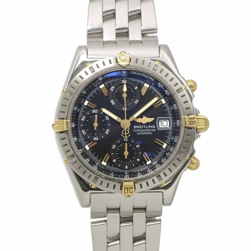 BREITLING Chronomat Bicolor B13352 YG Automatic Black Dial Men...