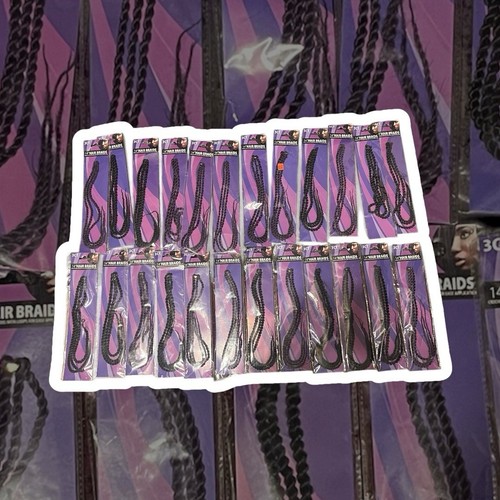 3ct 14” Hair Braids Crochet Hair Extensions DOLLAR TREE TIK TOK! Lot Of 24! 72CT