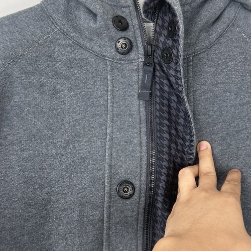Lululemon Fleecejacke Herren XL grau Full Zip Deep Cove Langarm Kapuze Scuba - Bild 3 von 14