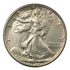 1937-P Philadelphia Walking Liberty Silver Half 50c Almost Uncirculated AU+