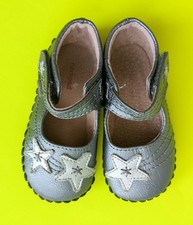 Pediped Girls' Leather Starlite Gray Mary Jane 18-24 m Shoes Moccasins