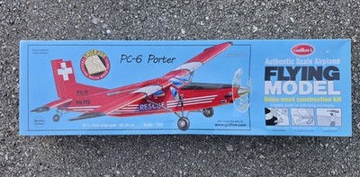 Guillows 304 1/24 Porter Pc-6 26'' Balsa Flying Model Kit