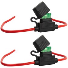 2 PCS 12 AWG Gauge Inline Fuse Holder with 30A Maxi Fuse Waterproof HeavyDuty...
