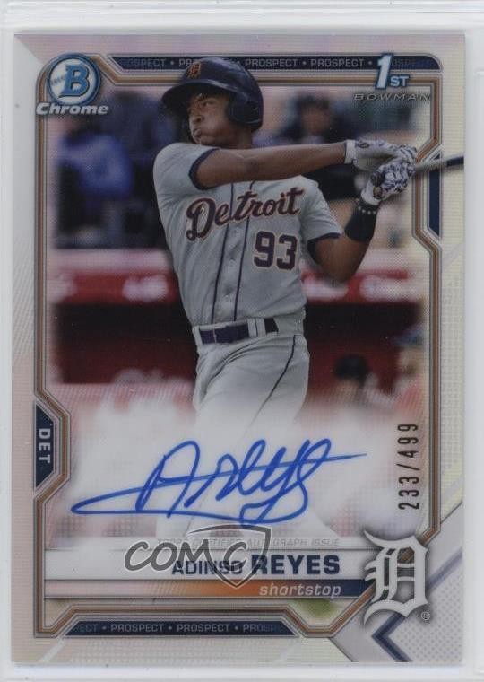 2021 Bowman Chrome Prospects Refractor 233/499 Adinso Reyes #CPA-ARE Auto gh4
