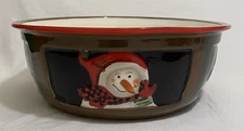 Pfaltzgraff Ceramic Bowl Camp Jingles Multi-Panel 11.75” 2009 NEW