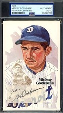 Mickey Cochrane PSA DNA Coa Signed Perez Steele Postcard Cut Autograph