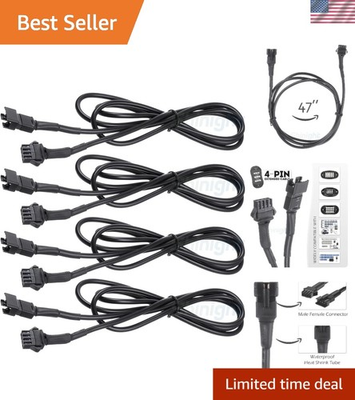 #ad #ad Durable 47” LED Extension Cords 4 Pack for Universal Motorcycle amp; Car Lighting $15.74