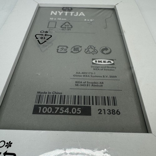 SET OF 2 Ikea NYTTJA White 4 x 6 Picture Frames New Sealed! - Picture 3 of 9
