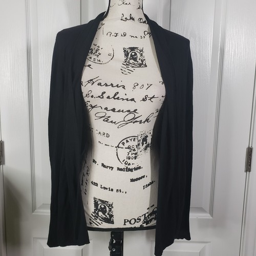 Old Navy offene Front schwarze Langarm Strickjacke Pullover leicht Gr. M
