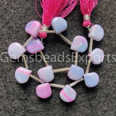 12.50-14.00 MM. Natural Coated Opal Beads, Plain & Smooth Heart Cut Gemstone.