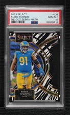 2023 Select Premier Level Zebra Prizm Die-Cut Kobie Turner PSA 10 GEM MT 3hd