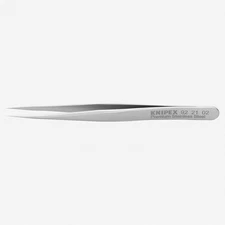 Knipex Stainless Steel Gripping Tweezers, Needle-Point Tips, 4.75"