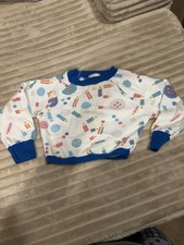 Vintage 90s Bragabouts Colorful Kids Graphic Long Sleeve Shirt - Made in USA
