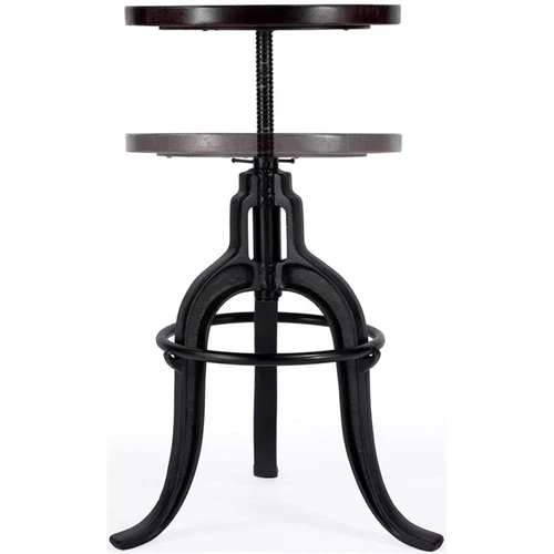 Butler Specialty Industrial Chic Adjustable Bar Stool In Dark Brown - Picture 5 of 7