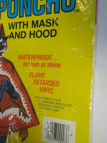 spiderman fun poncho 1976 ben cooper - Picture 2 of 5