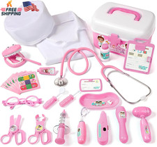 27PCS Kids Doctor Kit Deluxe Pretend Play Medical Toy w/ Stethoscope Ages 3  8
