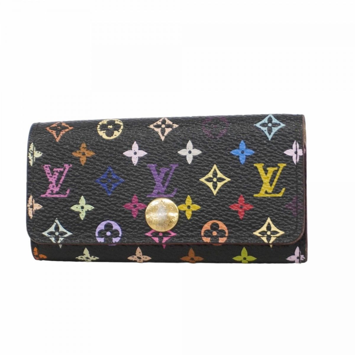 Louis Vuitton キーケース マルチカラー　黒 Louis Vuitton Key Case Monogram Multicolor Multicle 4 M60044