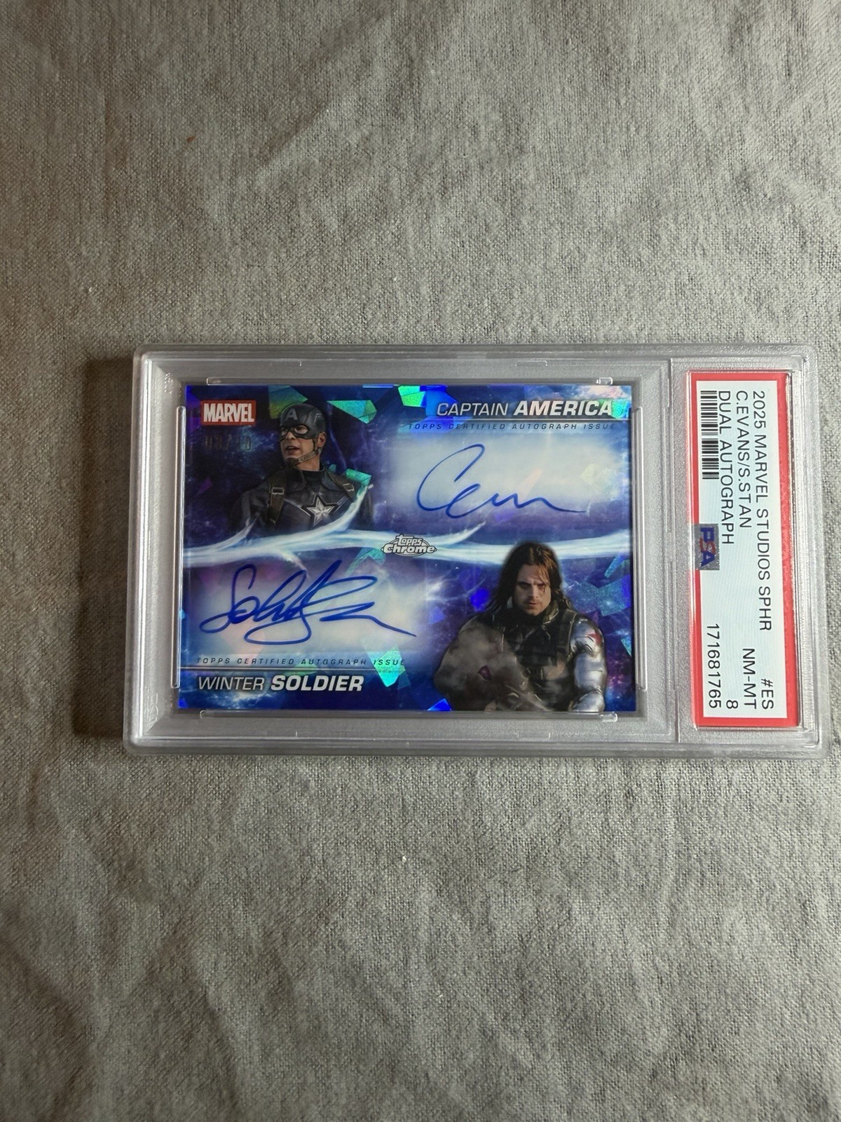 2025 Marvel Studios Sapphire Chris Evans/Captain America Winter Soldier Auto /10 view 5