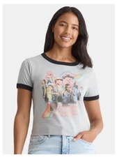 Netflix STRANGER THINGS Women's Size XS Graphic Tee Short Sleeves • Heather Grey
