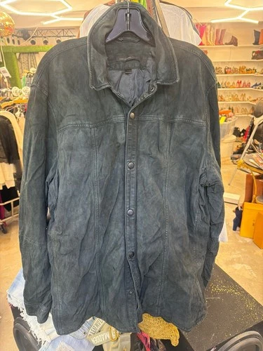 John Varvatos Star USA men's shirt jacket overshirt slate blue XXL - product listing photo