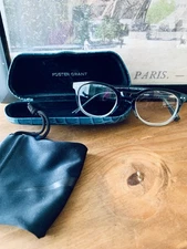 Design Optics Foster Grant Blue Reading Glasses Faux Case Nike Cover Cloth +3.00