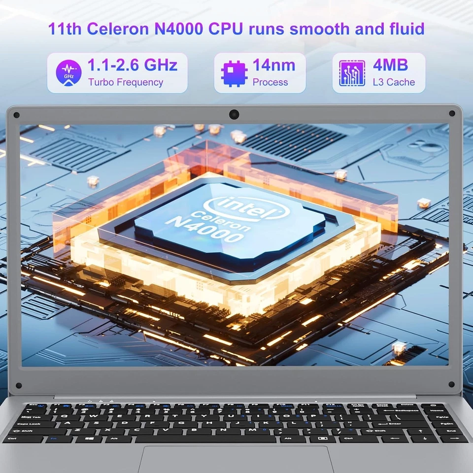 Portátil jumper 14" 12GB DDR4 256GB SSD Procesador Celeron N4000 hasta 2.5Ghz Foto 2 de 4
