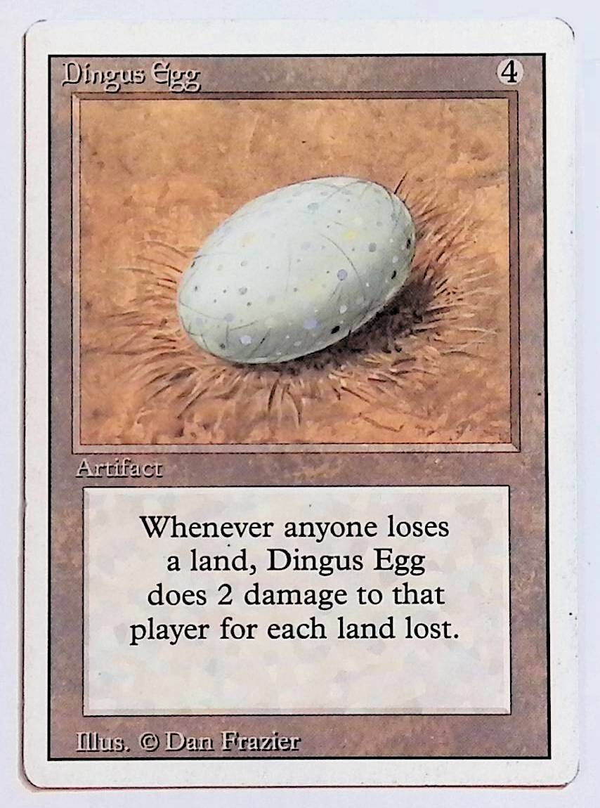 Dingus Egg Magic the Gathering Revised Edition Artifact Rare