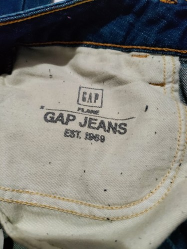 GAP Vintage Womens Size 6 Reg Original Flare Distressed Faded Dark Blue Jeans - Picture 8 of 10
