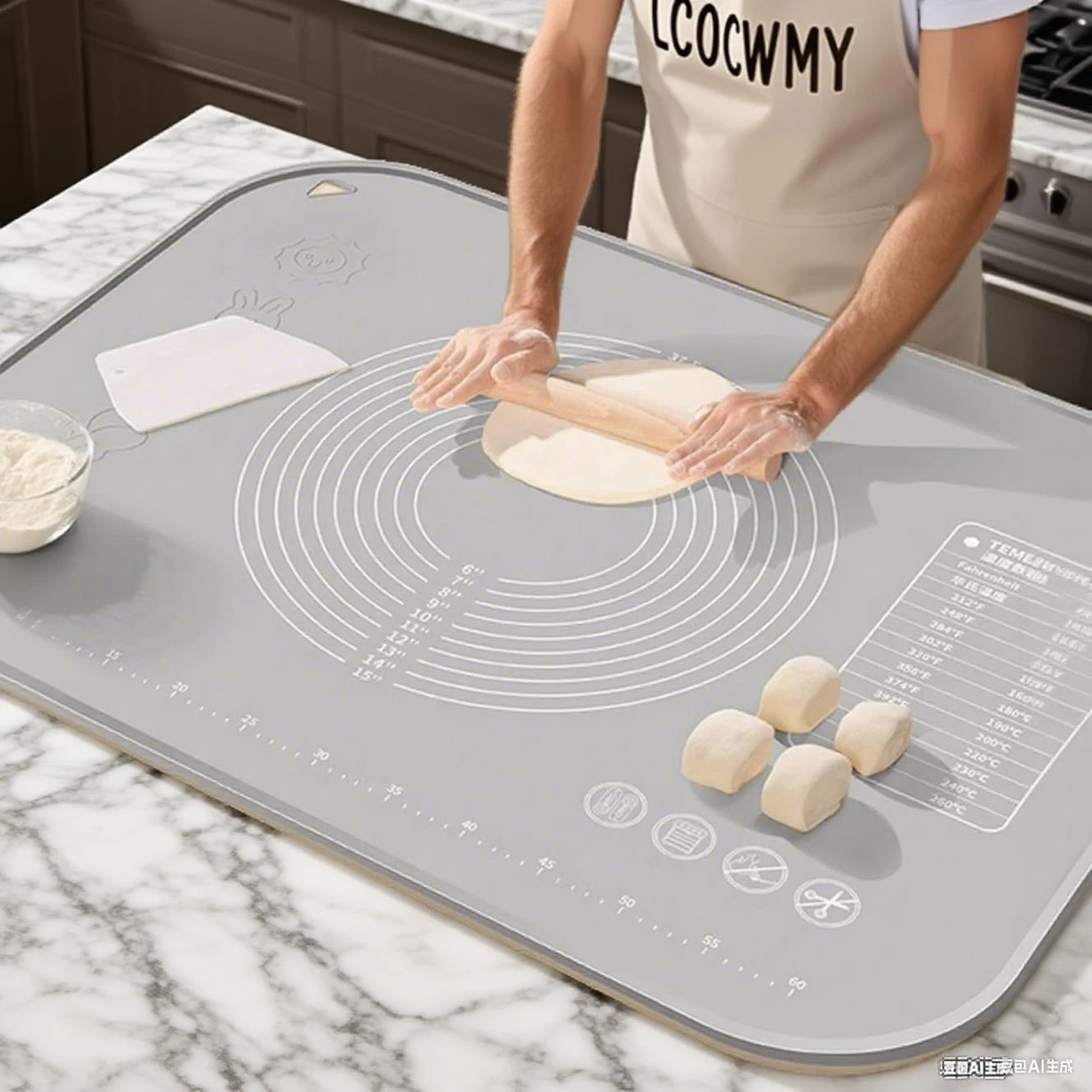 S Silicone Baking Mat 31"L X 24"W Silicone Baking Mat Raised Lip Ideal Making