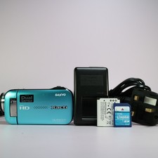 Sanyo Xacti VPC-GH1 Digital Camcorder Blue Tested Full Working Set